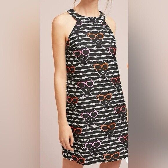 Hutch Dresses & Skirts - Anthropologie Hutch Sunglasses print artsy Shift halter art to wear Dress S